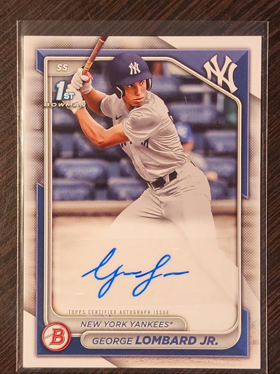 George Lombard Jr】1st Bowman auto Topps