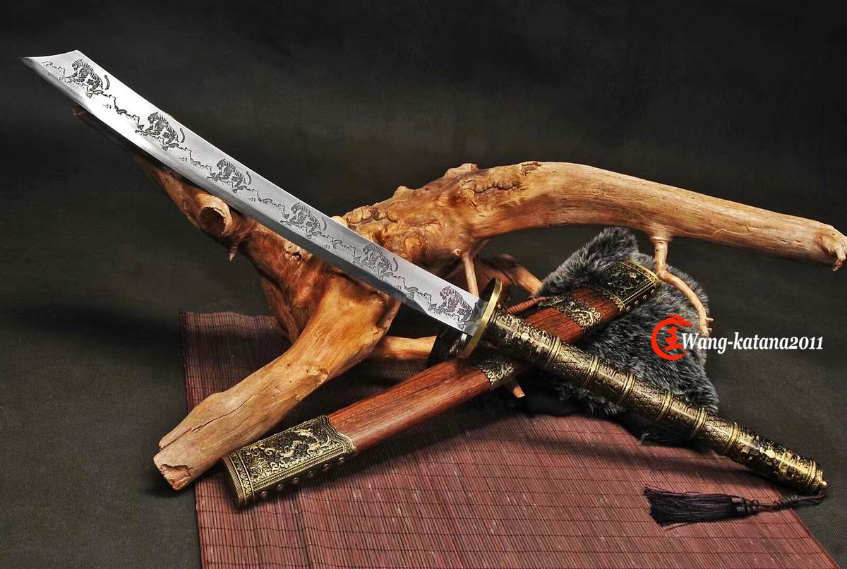 39''Tiger Kangxi Emperor Dao Broadsword High Carbon Steel Chinese