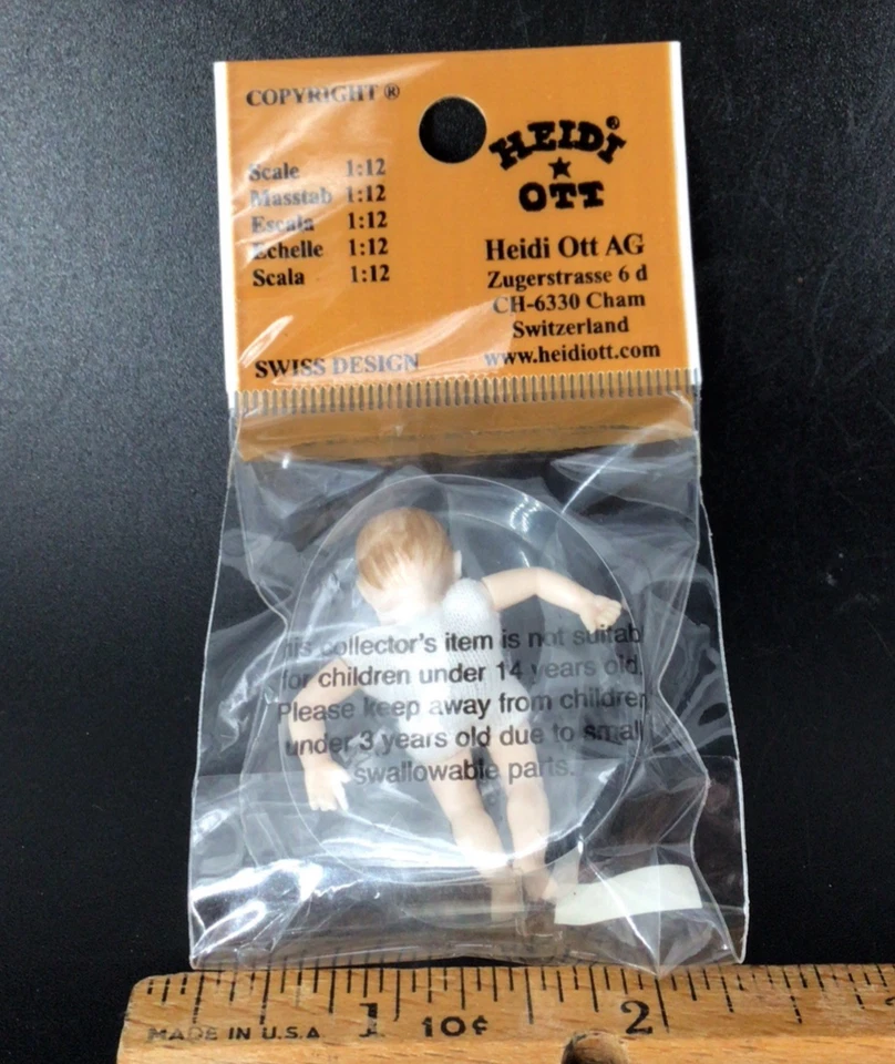 Muñeca bebé Heidi Ott 1:12 coleccionable mini #XKB01 Foto 3 de 4