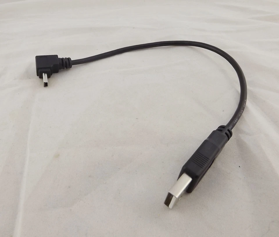 10x USB Mini 5 Pin Down 90°Angle Male To USB 2.0 A Male Plug Data Adapter Cable - Image 3 of 4
