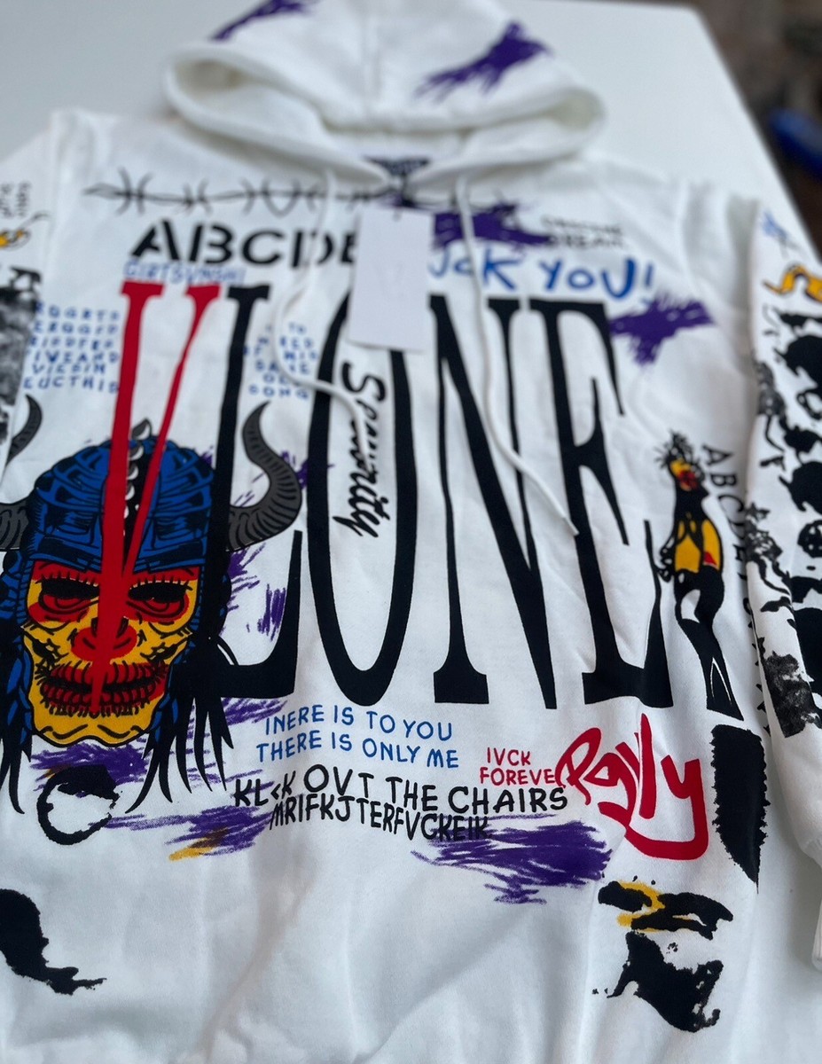 VLone Graffiti White Hoodie A$AP Mob Rocky Ferg | eBay