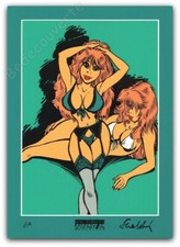 Pin Up GIRL NUE SEXY BELLE FILLE Rousse ex libris  signé numeroté new WALTHERY💕