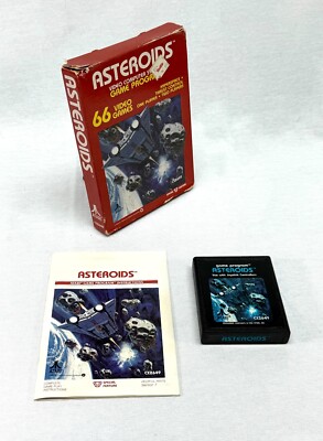 Asteroids (Atari 2600, 1981) in Box with Manual 