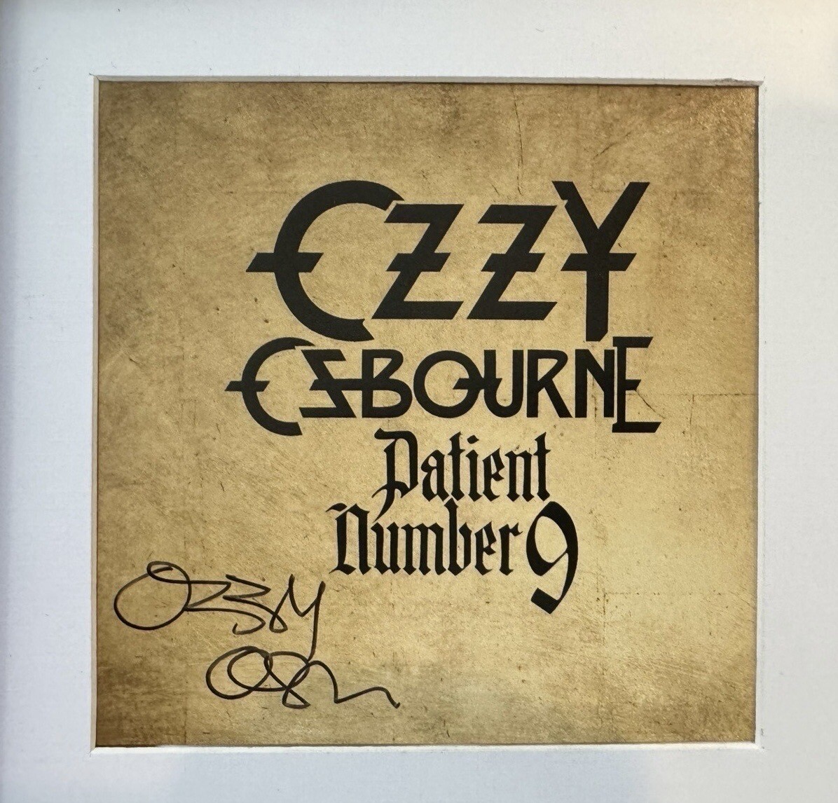 Ozzy Osbourne Signed Autograph Patient Number 9 CD Framed Black