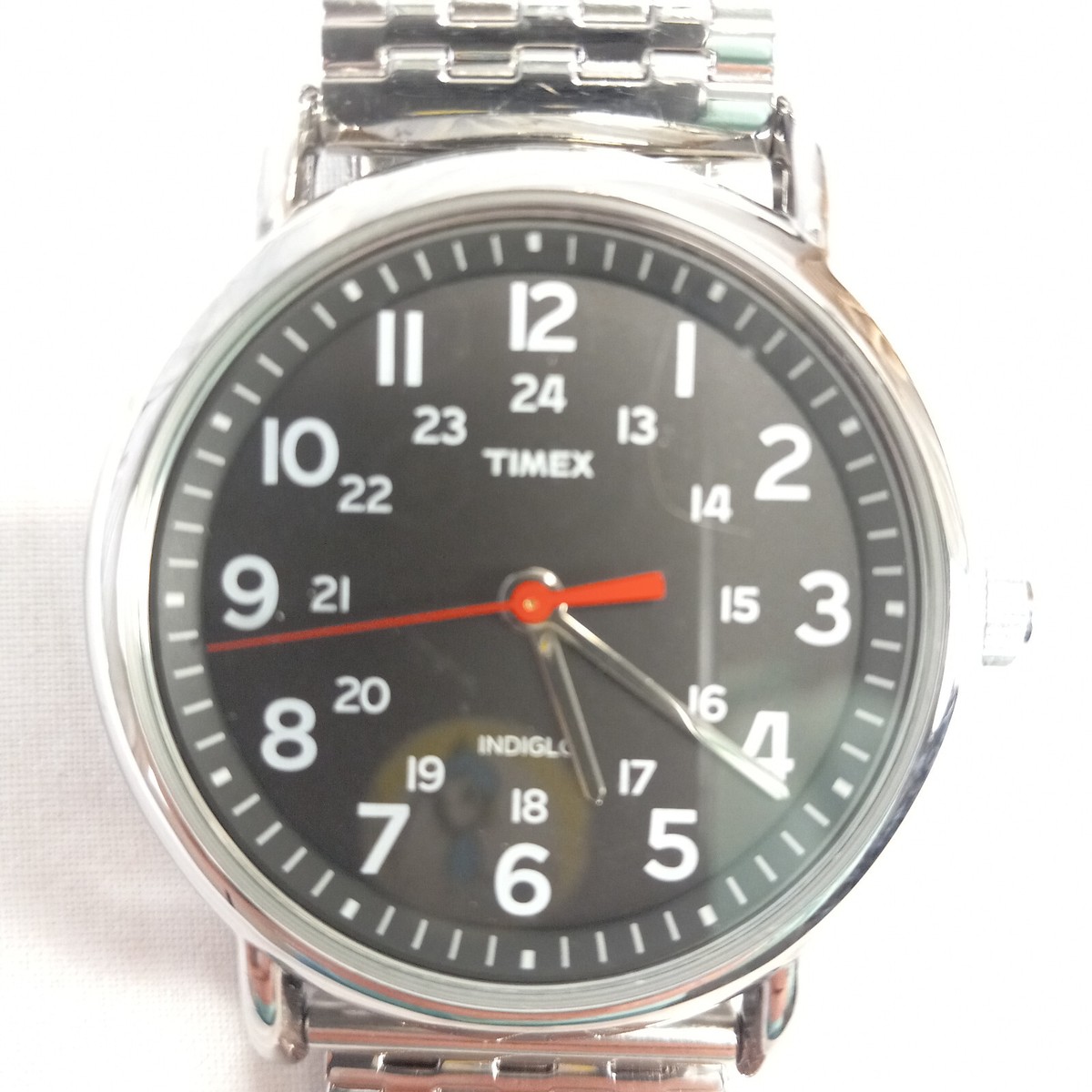 Timex Weekender T2N655 Bracelet Watch Indiglo Night Light Black