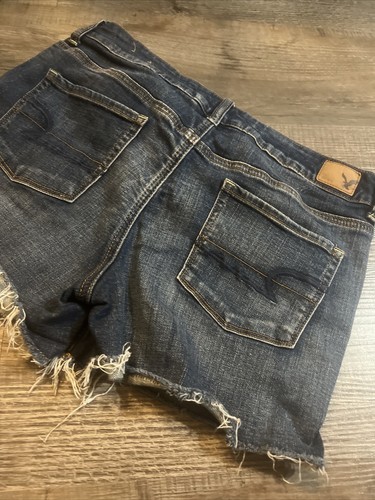 American Eagle Super Stretch Shortie Jean Shorts Women's Size 10 Denim 4” Inseam - Picture 6 of 8