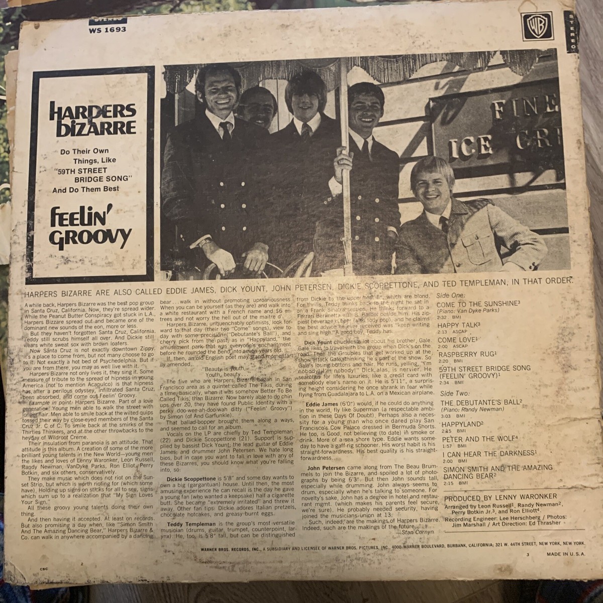 Harpers Bizarre - Feelin' Groovy -1967 Warner Bros. #W-1693 Mono