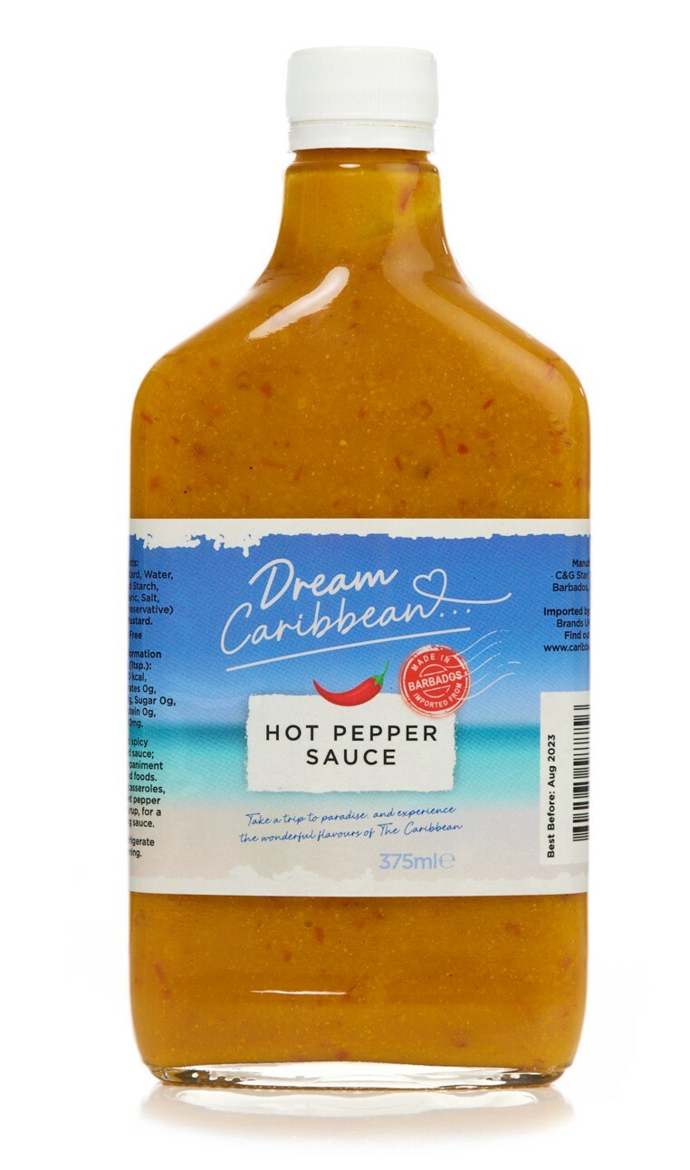 Star Barbados Hot Pepper Sauce 2 x 375ml flasks + 50g Caribbean Seasoning FOC