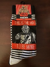 Disney Star Wars Mandalorian This Is The Way Grogu Valentines 2 Pair Crew Socks