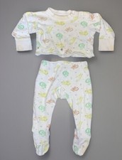 Vintage 1960s Toddler Flannel Pajama Set Safari Animal Themed Size 2 Cotton