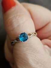 Blue Topaz Gemstone Ring Size 8   