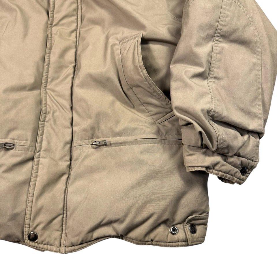 Hardy Amies London Down Jacket Flannel Lined Men's Medium Full Zip Vintage Hood - Image 4 of 4