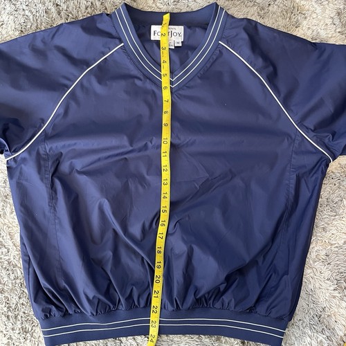 Foot Joy Wind Shirt Womens M Navy Blue Vneck Pullover Golf Lightweight Jacket - Picture 10 of 11