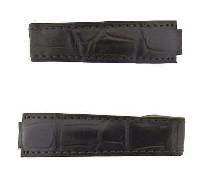 CARTIER 10mm Genuine Ballon Bleu Brown KD2HXN87 Watch Strap Deployant ALLIGATOR 