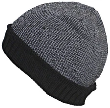 Best Winter Hats Adult Cuffed Variegated Color Rib Knit Beanie W/Faux Fur Lining