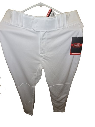 Pantalon Baseball Rawlings – Noir, Adulte Homme, Taille L, Manchette élastique