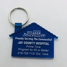 Jay County Hospital Portland IN Rubber House Shaped Advertising Keychain