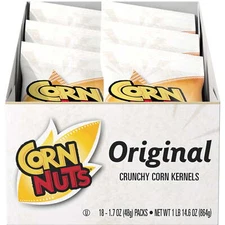 CORN NUTS Crunchy Corn Kernels, Original, 18-Pack of 1.7 oz Pouches-Ready-to-Eat