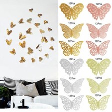 12 Pcs 3D Butterfly Wall Stickers Decal Removable Mural Home Room Nursery Decor