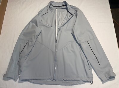 Sunice Men Golf Flex Vent Jacket Size XL Full Zip Tech Nylon Stretch Gray 