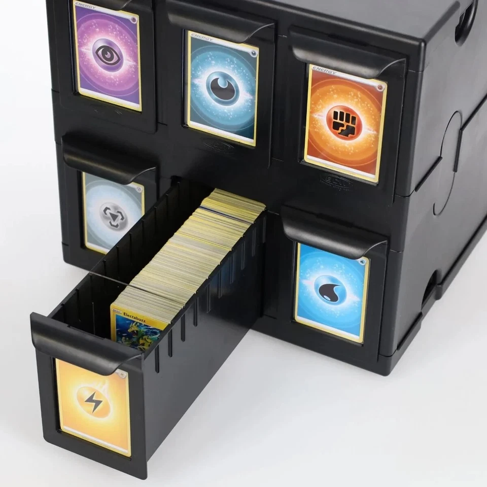 4 BCW 6-Drawer Collectible Card Bins Acid Free Plastic Card Catalog Storage Box - Image 2 of 4