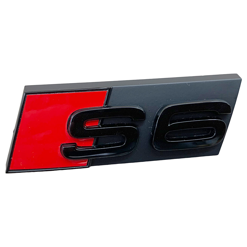 Original Audi S6 Radiator Grill Emblem Inscription Logo Black A6 C5 C6 C7 C8