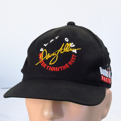 Vintage Davey Allison Strapback Hat Bunker Hill Racing Flat Out Better Than Rest