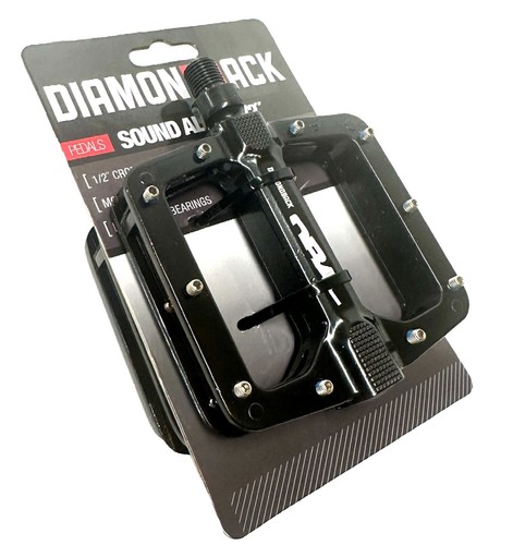 Pedali Per Bici Cruiser Vintage F&amp;R, Stile Quadrato, Blocco PVC, Attacco 9/16, Nero/cromato, Taiwan