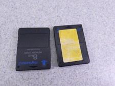 Lot of 2 Sony Playstation 2 PS2 Official OEM MagicGate Black 8mb Memory Card