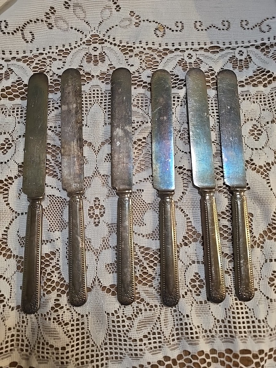 1847 Rogers Bros Warranted 12 DWT Knives 6 Lot Set Silverplated | eBay