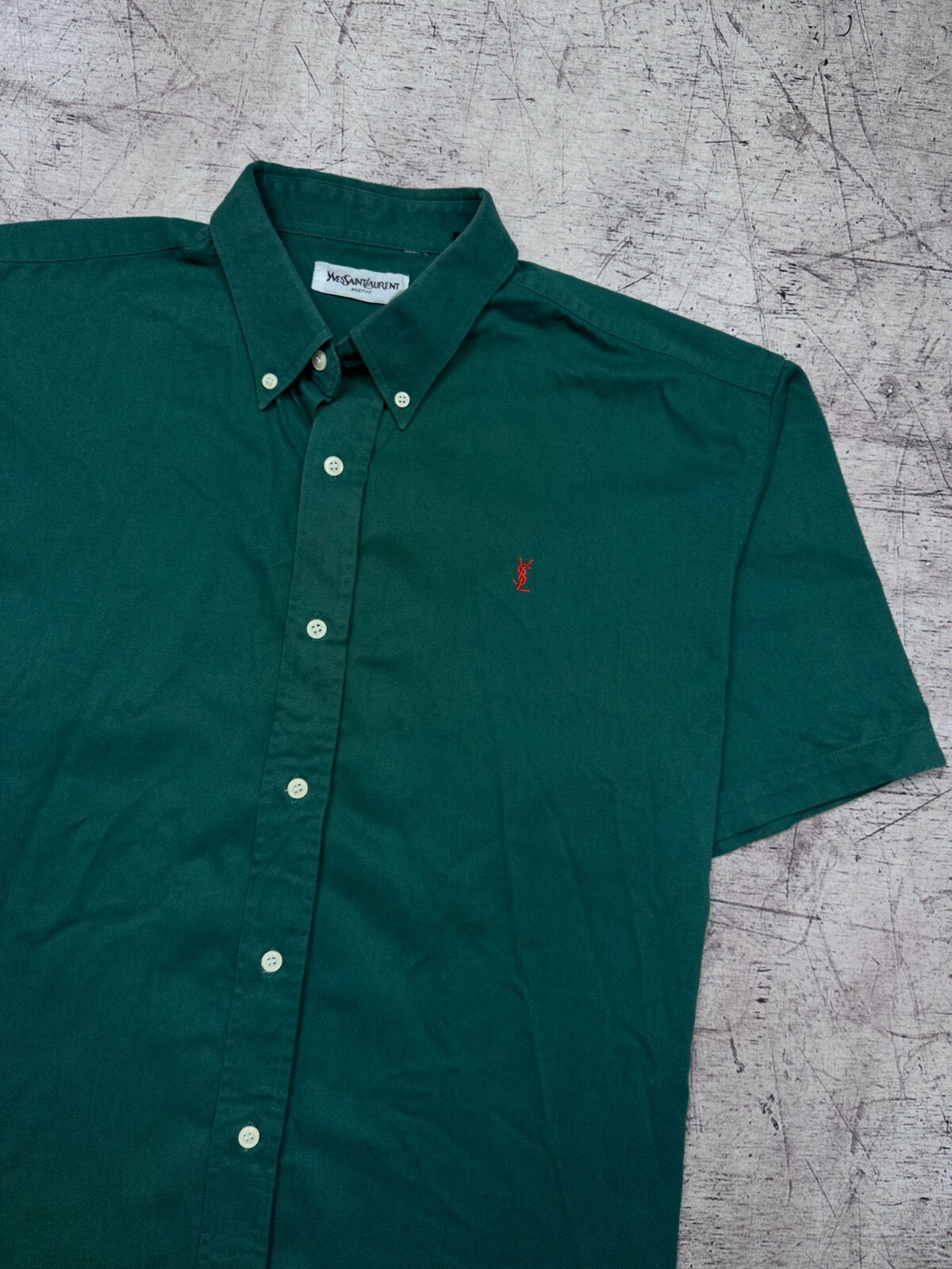 Camicia uomo manica corta Yves Saint Laurent YSL vintage anni 90 taglia L