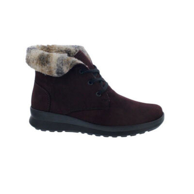 Berkemann Felisa bootie, burgundy, nubuck leather, virgin wool lining, removable footbed 53