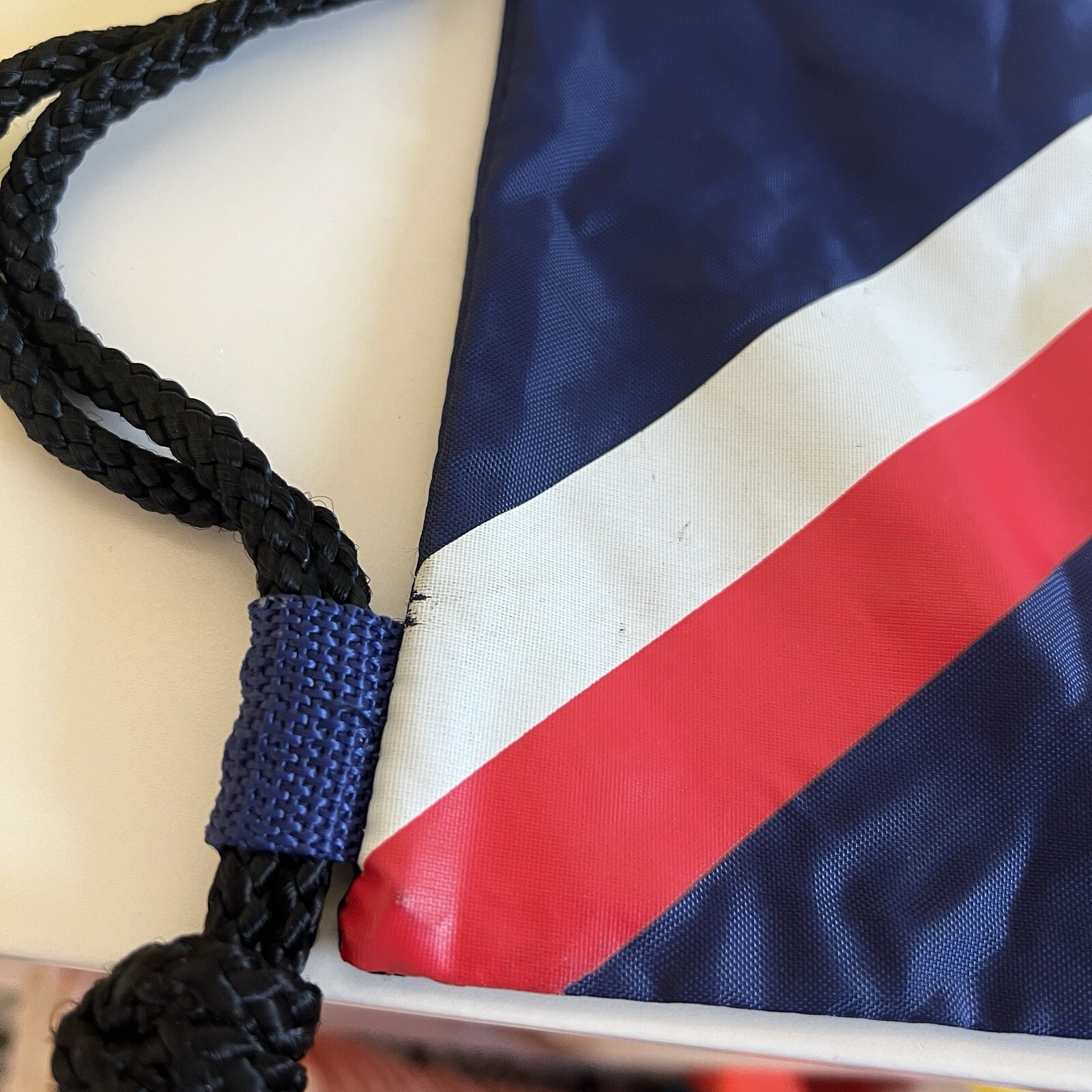 Ralph Lauren borsa vintage con coulisse viaggio anni 90 nylon bandiera americana pony