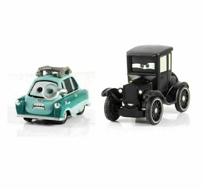 2-CAR DISNEY PIXAR MOVIE CAR DIECAST TOY  CAR LIZZIE&PROFESSOR Z NEW MCQUEEN US