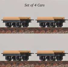 HOn30/HOe MinitrainS 3005 4-Flat Car w/o Brake Set NIB 009 Narrow Gauge Wagon