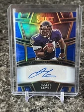 2022 Panini Select Jamal Lewis #SSP-JAL Signatures Blue Prizm 14/99