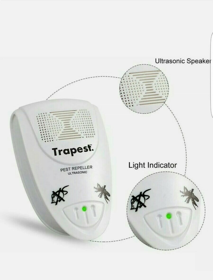 TRAPEST ULTRASONIC ELECTRIC INDOOR PEST CONTROL PEST REPELLER PLUG IN EU PLUG X3