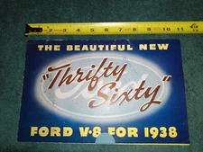 1938 FORD 60HP CAR SALES BROCHURE / SALES MAILER / ORIGINAL FOMOCO ITEM!!