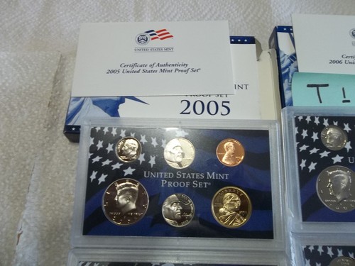 2005, 2006 e 2007 Stati Uniti Mint Proof Set OGP & COA spedizione gratuita - Foto 2 di 8