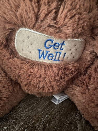 Aurora Get Well Bear Plush 11" Brown Teddy Bear Stuffed Animal Toy NWT - Picture 5 of 9