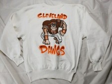 Vintage Cleveland Browns Dawg Pound Crewneck Sweatshirt size Large Go Browns