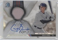 2017 Bowman Chrome Chrome Auto Relics 105/150 Greg Bird #CAR-GB Auto 5w7