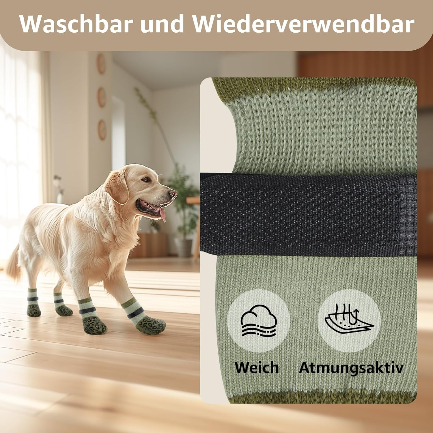 2 Paia Calzini Antiscivolo per Cani Attivi - Grip Totale e Cinghie - 2