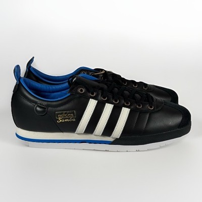 Adidas Men's Samba 62 Core Black/White/Blue IH8603 OG Leather | eBay
