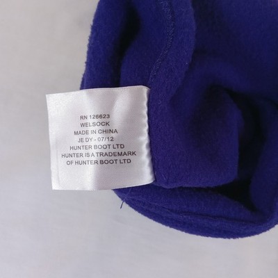 Hunter Women's MEDIUM 5-7 Fleece Welly Boot Socks Royal Blue Rain