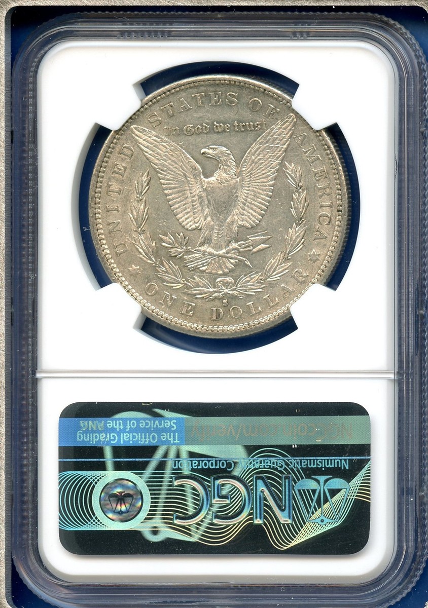 【AU】NGC 1884　イギリス英領インド　2アンナ銀貨ミントマークなしレア 1884 S NGC AU50 Morgan Dollar $1 US Mint Silver Rare Key Date 1884
