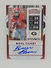 2020 Contenders Draft Picks College Bowl Ticket 15/99 Brian Herrien #318 Auto