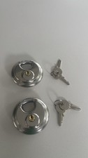 Stainless Steel Disk Padlock X2 With Keys (brand New)