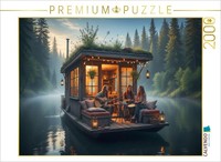 Calvendo Puzzle Friends On A Houseboat | 2000 Pieces, Finished Size 35.4 × 26.4