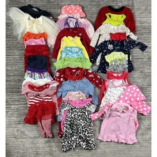 Lot of 36 Baby Girls Clothes NB 3 6 9 Months Carters Faded Glory Garanimals etc 